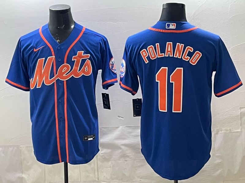 2026 Men Nike New York Mets #11 Polanco Blue Game MLB Jersey 03